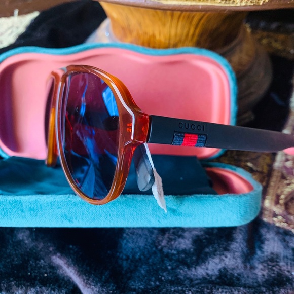 Authentic GUCCI 59mmPilot Acetate logo sunglasses - Picture 2 of 14